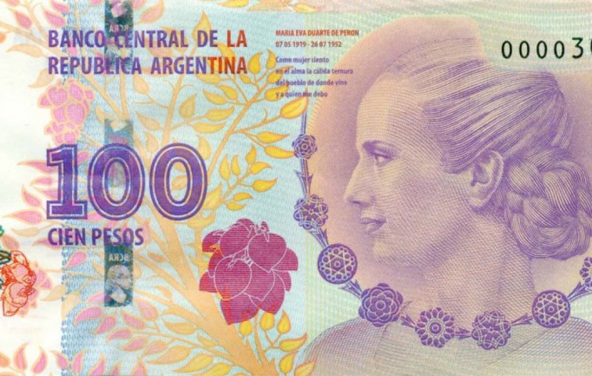 Eligieron al billete de Evita de cien pesos entre los tres mejores del mundo