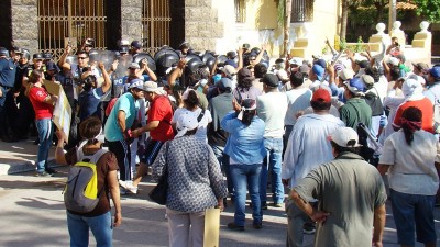 Municipales sampedreños regresaron a los reclamos