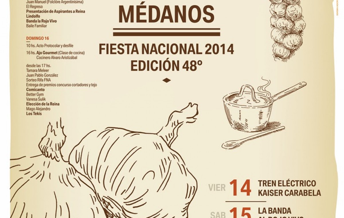 Médanos, listo para otra edición de la Fiesta Nacional del Ajo