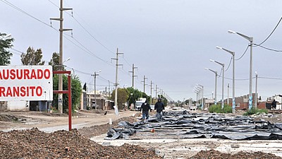 El arreglo de calles en Trelew tras el temporal demandará 10 millones