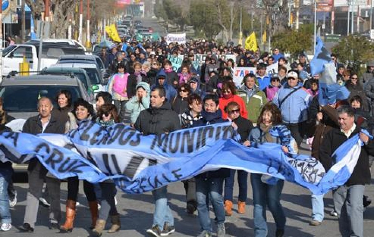Municipales de Caleta Olivia tomaron los sectores
