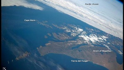 La NASA captó una fotografía de Tierra del Fuego desde el espacio
