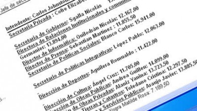 En Catriel difunden sueldos de empleados y funcionarios