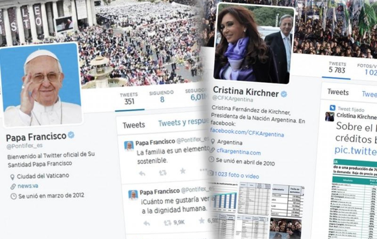 El papa Francisco, el más influyente; y Cristina, la líder Latinoamericana con más seguidores