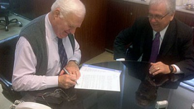 Firman convenio por obras para Río Gallegos