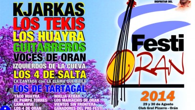 29 y 30 agosto, Festi Orán 2014
