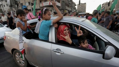 Gaza celebra en las calles la tregua de Israel y Hamas