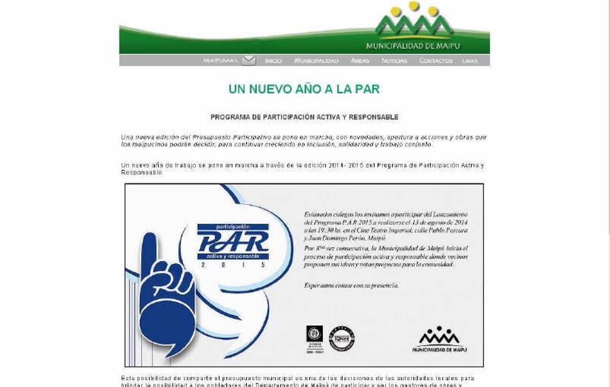 Maipú recibirá propuestas vecinales para obras