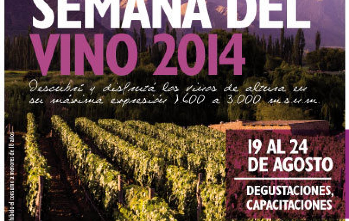 Semana del Vino de altura, Salta, del 19 al 24 de agosto