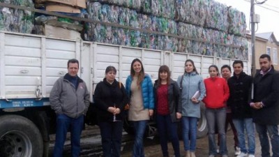 Parte hacia el continente el primer camión con envases PET desde Río Grande
