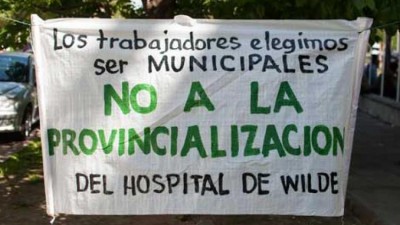 Siguen los cruces por la posible provincialización del hospital de Wilde