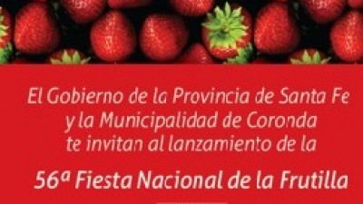 56ª Fiesta Nacional de la Frutilla, del 7 al 9 de noviembre en Coronda