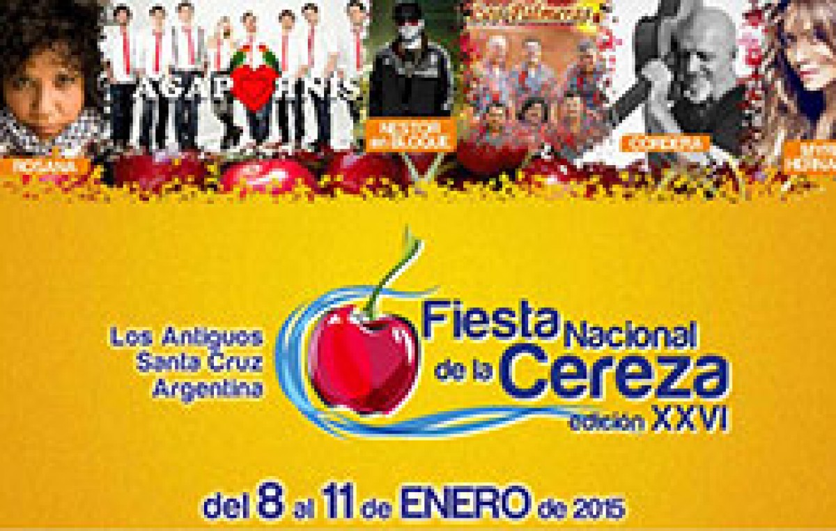 XXVI Fiesta Nacional de la Cereza, Los Antiguos  8, 9, 10 y 11 de enero
