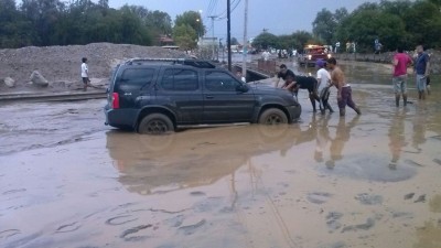 Daños por una crecida en Cafayate