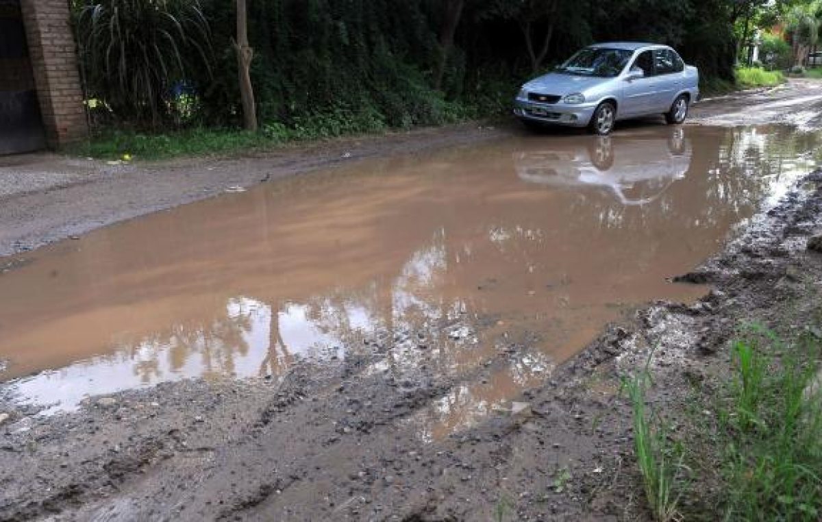 Daños en el 50% de las calles de tierra cordobesas