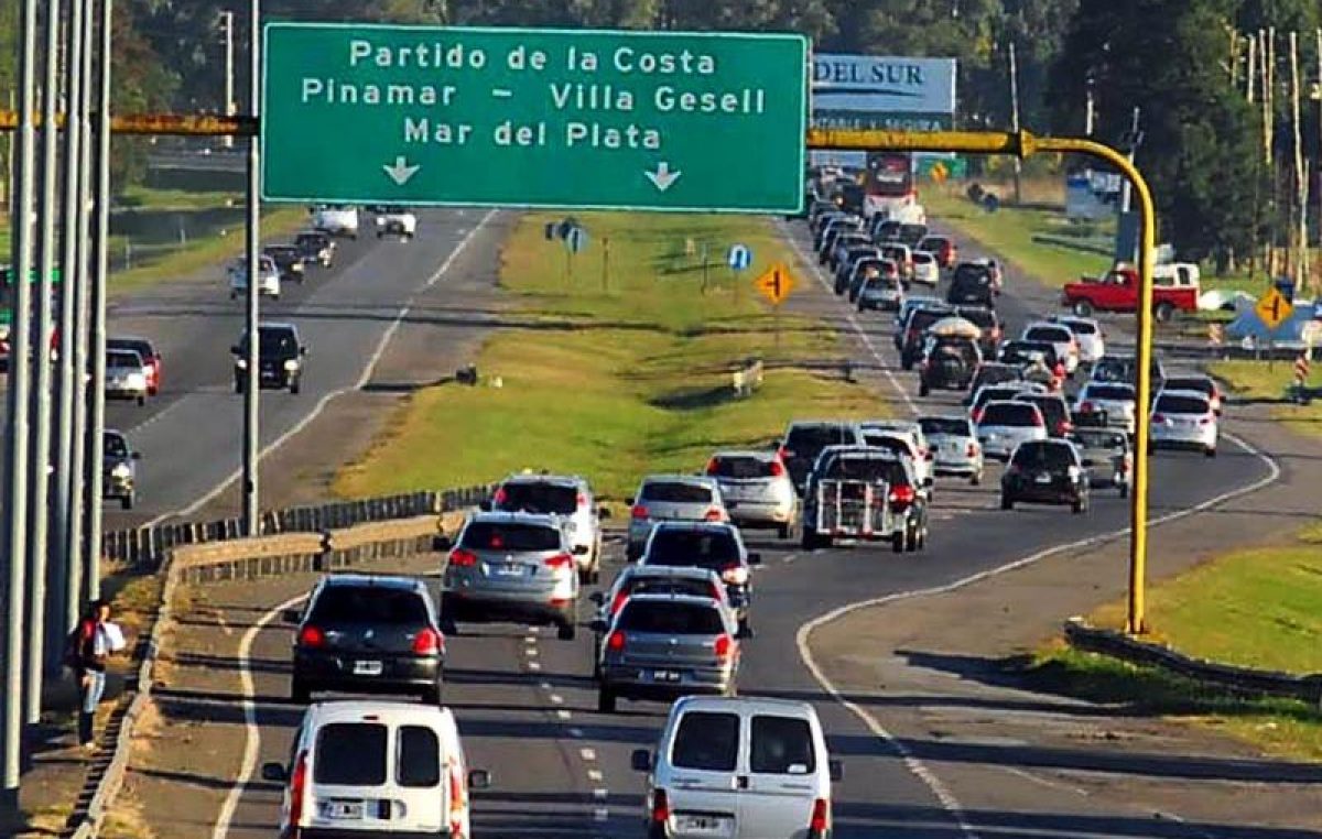 Más de 1.600 vehículos hacia la Costa Bonaerense