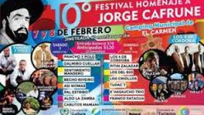 10º Festival Homenaje a Jorge Cafrune en El Carmen, 7 y 8 de febrero