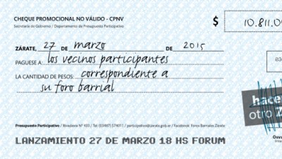 Zárate: Presentan el Presupuesto Participativo 2015