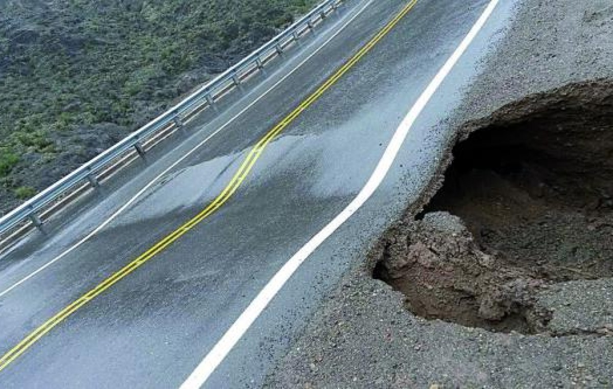 San Juan: La lluvia rompió la 150, que está intransitable