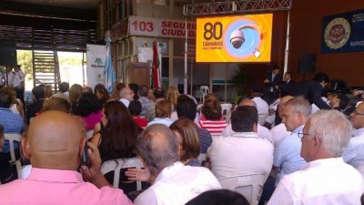Villa Allende inauguró sistema que combina cámaras y alarmas en calles