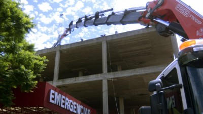 Avanza la obra de consultorios externos en el hospital Municipal de Bahía Blanca
