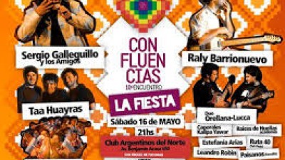 10º Festival Folclórico Confluencias en Tucumán el 16 de mayo