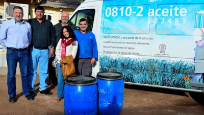 En Rincón de los Sauces juntarán los aceites usados