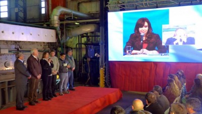Por teleconferencia la Presidenta inauguró nueva turbina para Río Grande