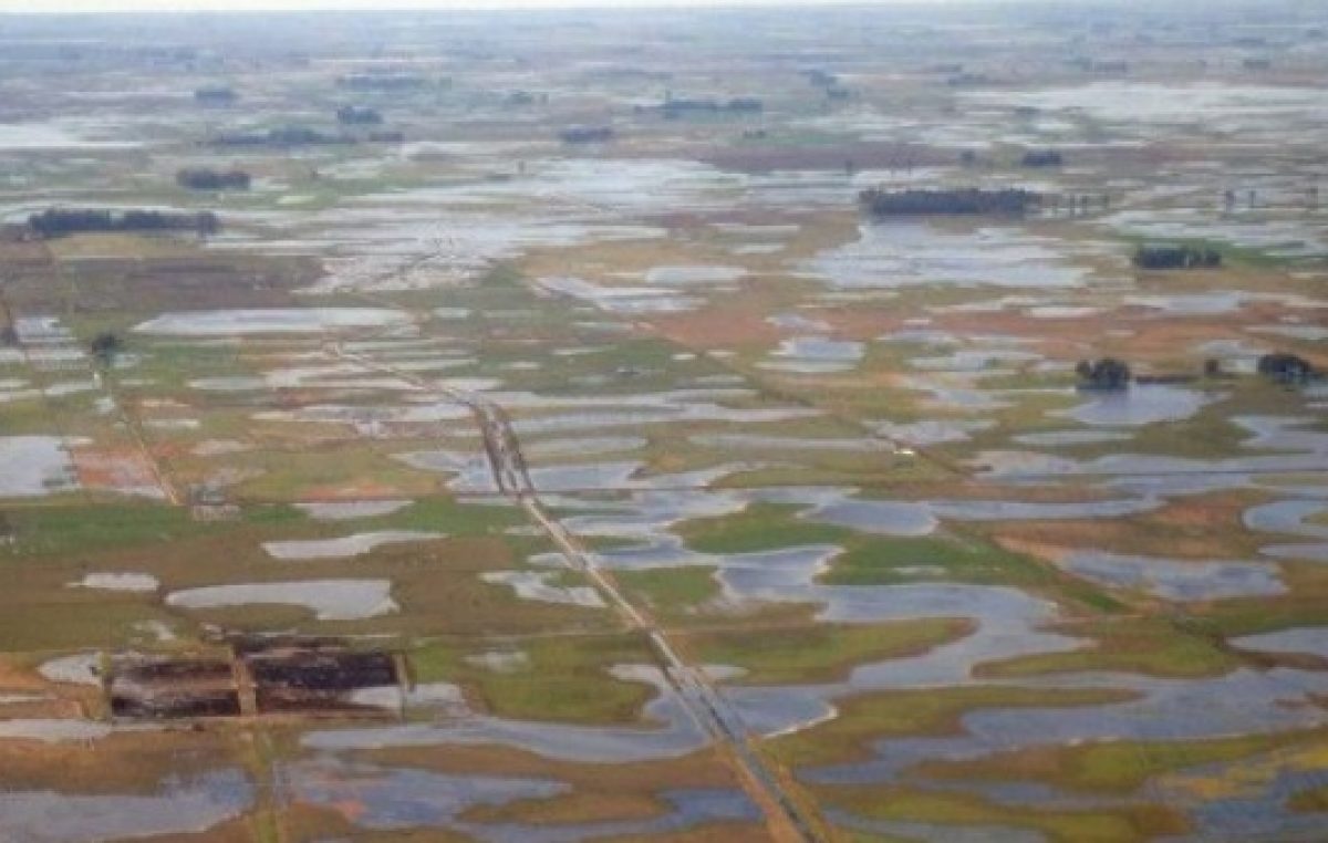 General Viamonte: Más de 900 hectáreas bajo el agua
