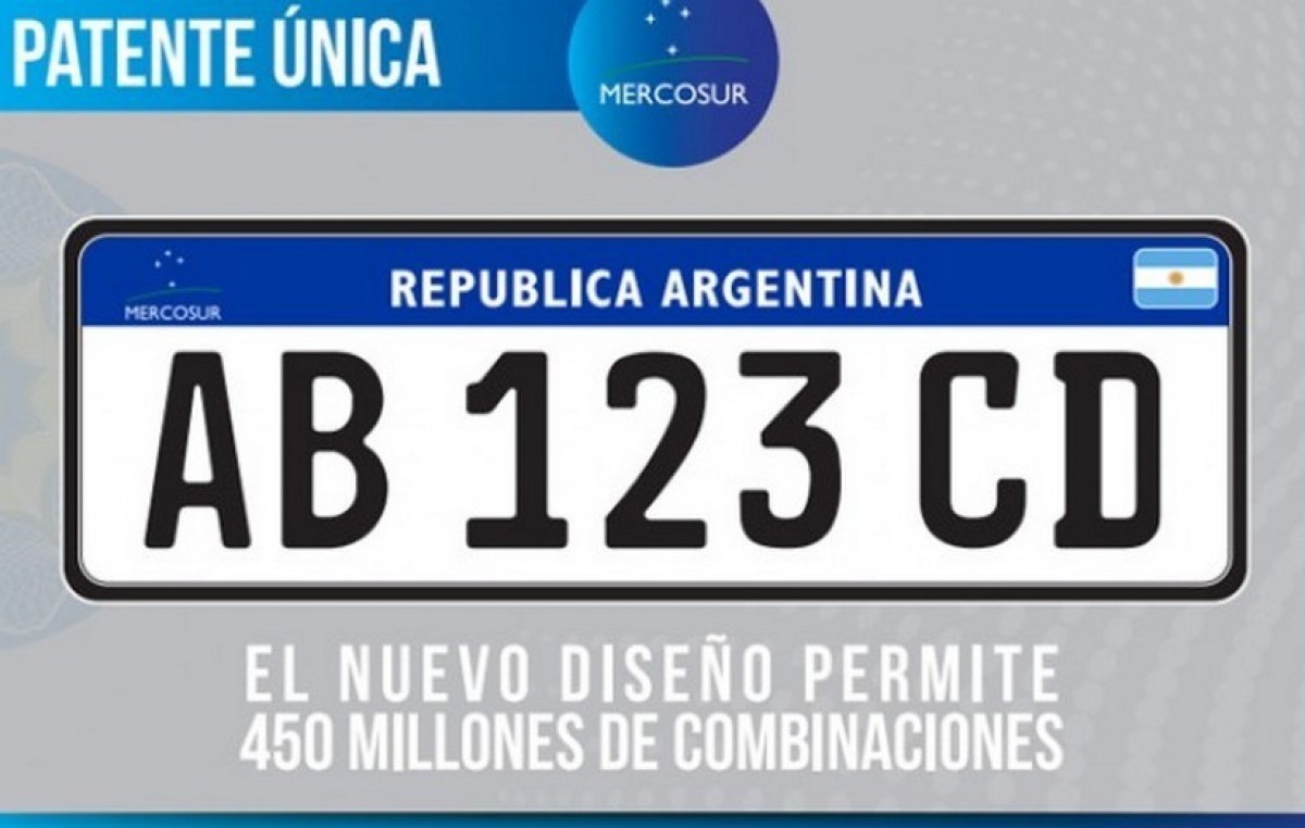 Nueva patente del Mercosur a un paso de ser ley