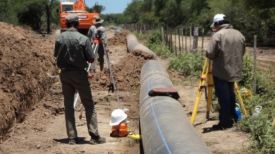 Arrancó la obra del acueducto entre Villa Berthet y San Bernardo