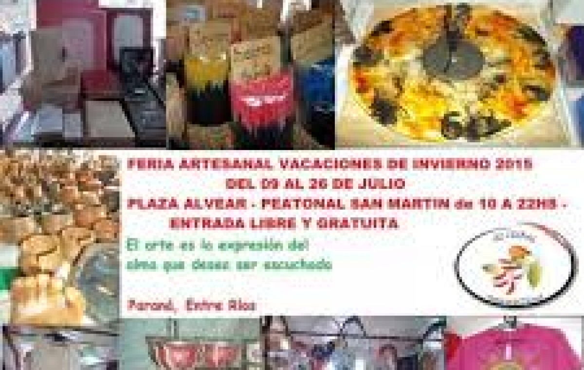 Feria de Artesanos El Ceibal en Paraná del 9 al 26 de julio