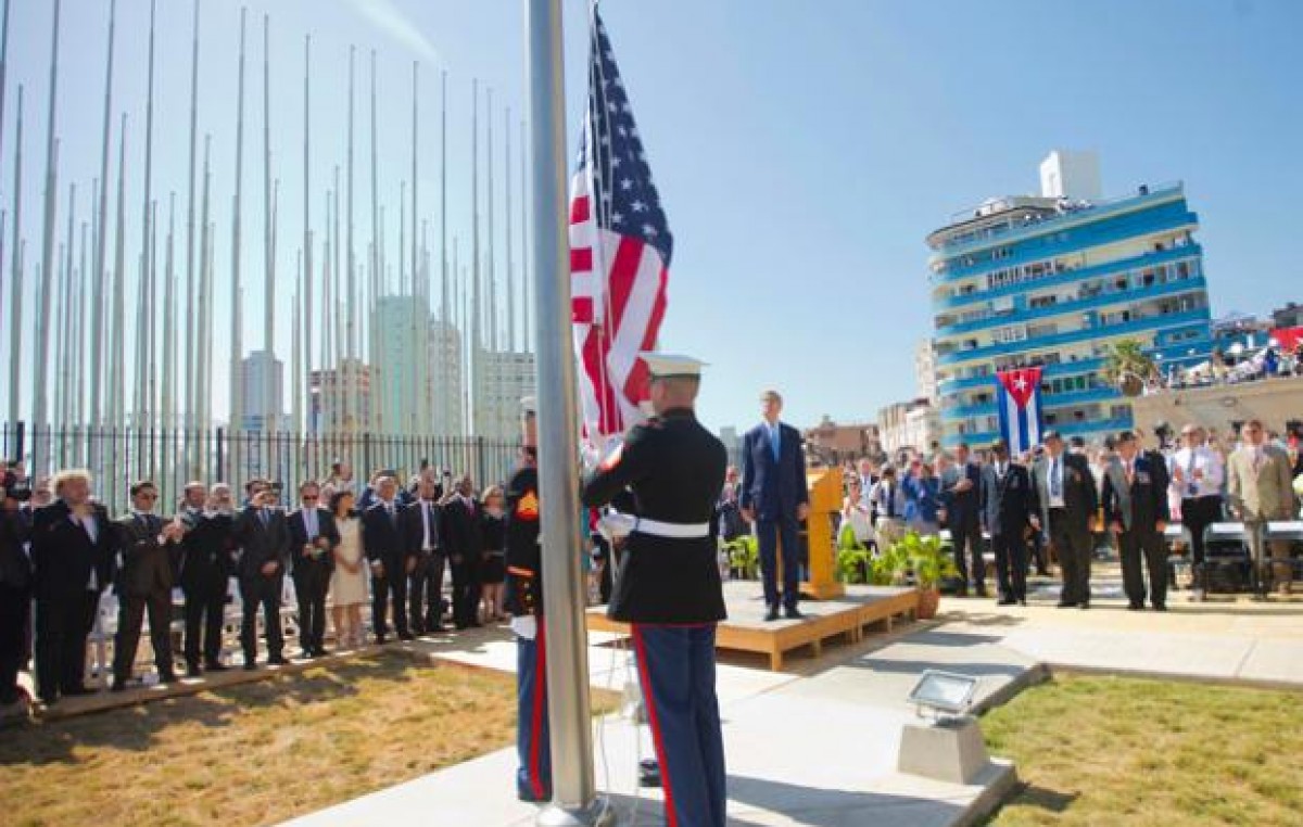 La bandera de EE.UU. volvió a flamear en La Habana