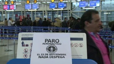 Una huelga paraliza a los aeropuertos de Chile