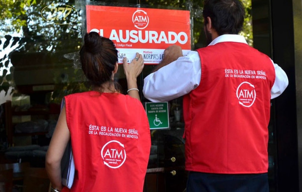 Mendoza: ATM ejecutó 43 clausuras a comercios que evadían impuestos.