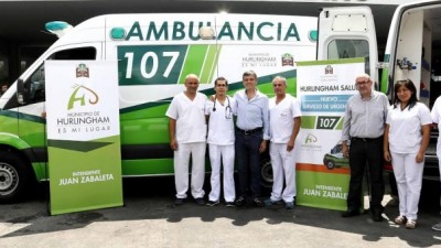El intendente de Hurlingham presentó el servicio de emergencias médicas municipal 107