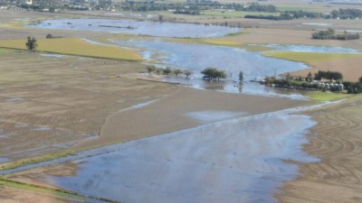 Estiman en 70 mil las hectáreas bajo agua en el sudeste cordobés