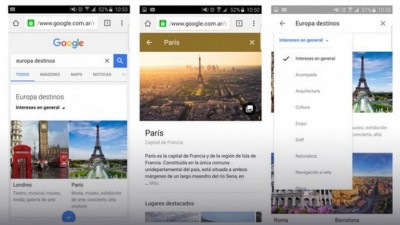 Google presentó un buscador que ayuda a planificar viajes desde el celular