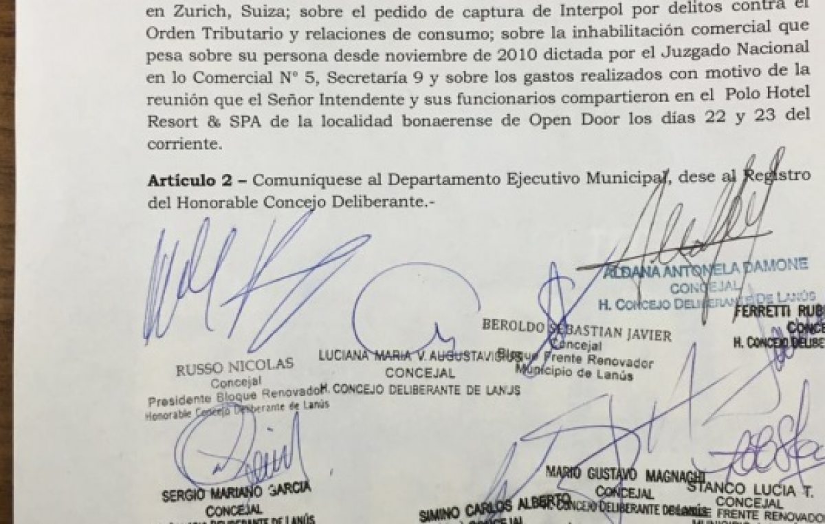 #PanamáPapers: la oposición tiene los números para que Grindetti vaya al Concejo