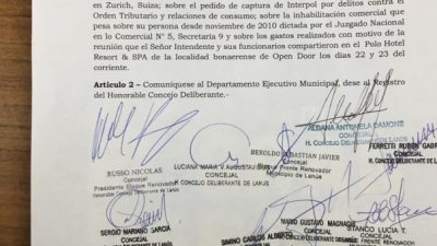 #PanamáPapers: la oposición tiene los números para que Grindetti vaya al Concejo