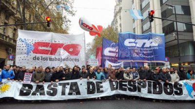 Las CTA marcharon en Plaza de Mayo y llamaron a «la unidad contra el ajuste»
