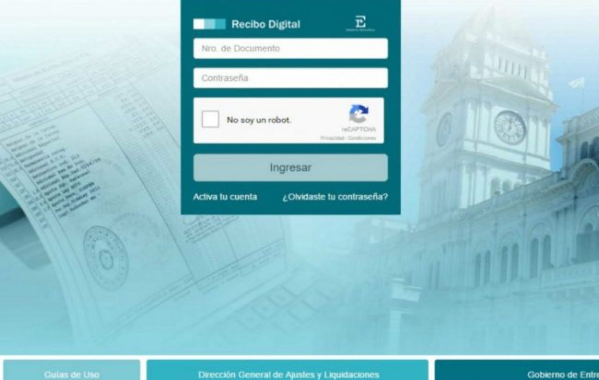 Más de 26 mil empleados provinciales entrerrianos ya accedieron al Recibo Digital  Paraná, 12 jul (APFDigital)