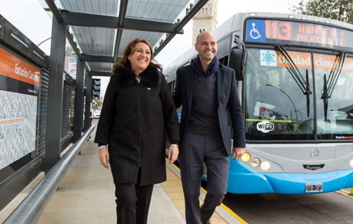 El Metrobus ya está en marcha y se acordó la extensión hasta Granadero Baigorria
