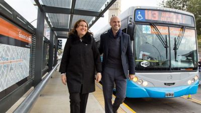 El Metrobus ya está en marcha y se acordó la extensión hasta Granadero Baigorria