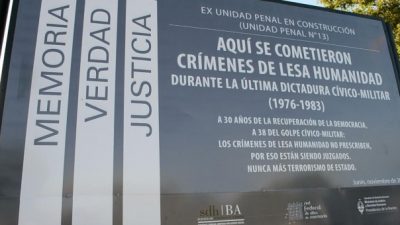 Reclaman a la Provincia de Buenos Aires adherir a la ley nacional para preservar Sitios de Memoria