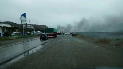 SOEMCO Caleta Olivia cortó la ruta Nº 3 para pedir pago de sueldo y aguinaldo