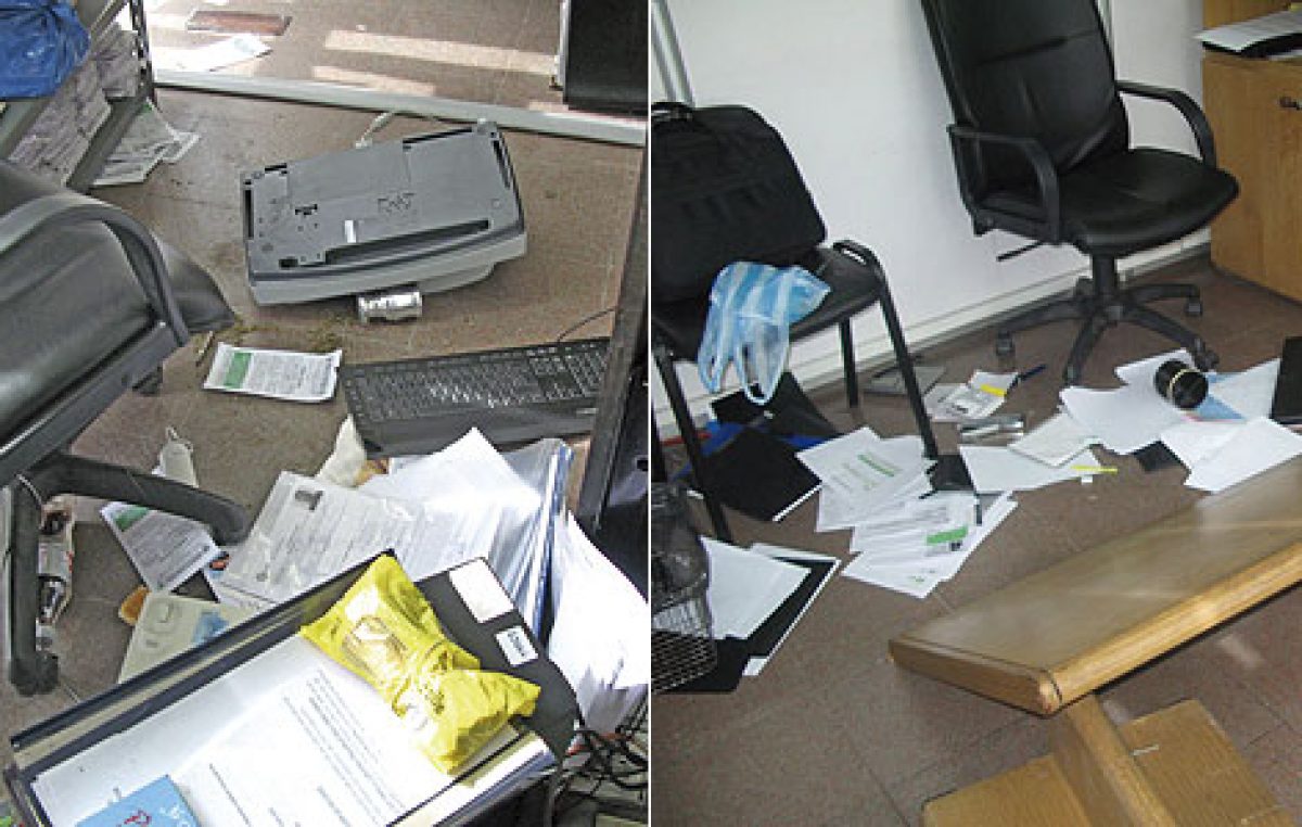 Destrozos y acusaciones cruzadas en Avellaneda