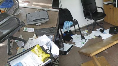 Destrozos y acusaciones cruzadas en Avellaneda