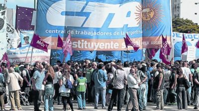 Un paro con movilizaciones
