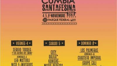 Primera Fiesta Nacional de la Cumbia Santafesina, 4, 5 y 6 de noviembre 